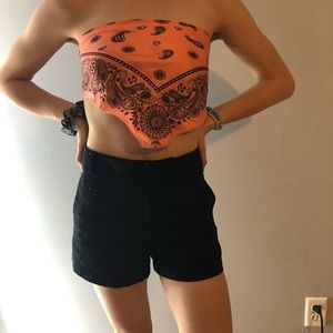 Black High-Waisted Shorts